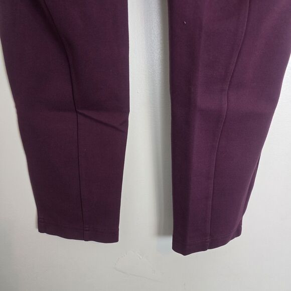 Betabrand Pants Medium Petite Journey Skinny POCKETS Ponte Wine Maroon Burgundy - Picture 4 of 8